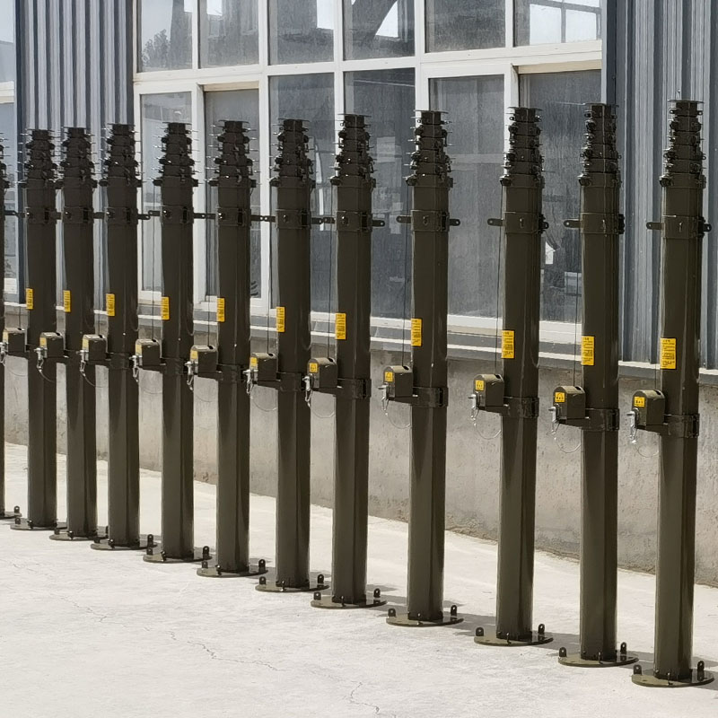 5米升降杆可移动避雷针 户外拉练防雷设备