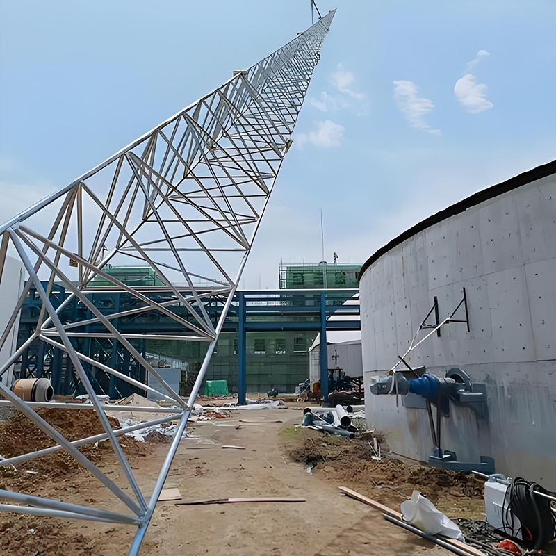 南京一油库GJT避雷塔安装